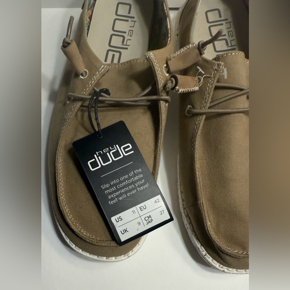 NWT Women’s Hey Dude Wendy Cordwood Loafers Size 11 Mushroom/Floral Inside - Picture 5 of 8